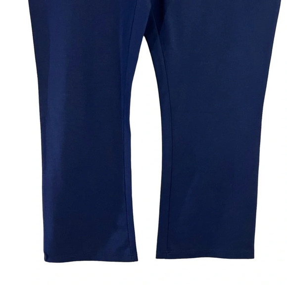 Roamans Blue Stretch Pants Plus Size 18W Pull On Casual Comfort Solid Pattern - Picture 4 of 5
